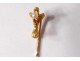 Hairpin tie solid 18 carat gold greenhouse eagle pearl nineteenth century