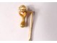 Hairpin tie solid 18 carat gold greenhouse eagle pearl nineteenth century