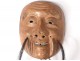 polychrome wood Noh theater mask man Gigaku O-Edo Japan beshimi nineteenth
