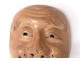 polychrome wood Noh theater mask man Gigaku O-Edo Japan beshimi nineteenth