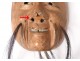 polychrome wood Noh theater mask man Gigaku O-Edo Japan beshimi nineteenth