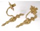 Pair arm sconces gilt bronze light Regency wife Flora C Crowned 18th