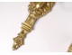 Pair arm sconces gilt bronze light Regency wife Flora C Crowned 18th