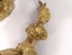 Pair arm sconces gilt bronze light Regency wife Flora C Crowned 18th