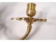 Pair arm sconces gilt bronze light Regency wife Flora C Crowned 18th