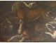 Great table HST deer hunting dogs painting Eighteenth French School