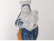 Crowned Virgin gave birth to Baby Jesus Nevers earthenware XVIII century