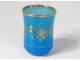 Carafe night service opaline blue gilding Baccarat Napoleon III nineteenth