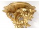 Console gilt carved wood wall lamp Italy twentieth century