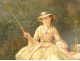 HSP young woman impressionist painting cane fishing Ch. XIX Hue painting