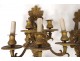 Pair large sconces 5 bronze Regency lights golden masks nineteenth