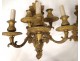 Pair large sconces 5 bronze Regency lights golden masks nineteenth