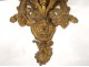 Pair large sconces 5 bronze Regency lights golden masks nineteenth