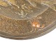 decorative bronze dish decor Japanese-style fish carp crab signed Natte 1900