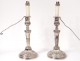 Pair candlesticks candlesticks Louis XVI silver candlesticks nineteenth century bronze