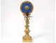gilt bronze cherub child pilot pendulum clock glass palmettos nineteenth
