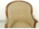 Bergère gondola Louis XVI carved walnut armchair tapestry XVIII seat
