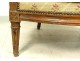 Bergère gondola Louis XVI carved walnut armchair tapestry XVIII seat