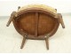 Bergère gondola Louis XVI carved walnut armchair tapestry XVIII seat