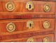Small chest mastery Louis XVI inlaid satinwood pink marble 18th