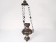 Night light silvery metal chandelier eighteenth century church foliage