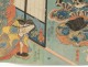 Ukiyo-e Woodblock Utagawa Kunisada III Toyoshi samurai XIX women