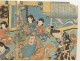 Ukiyo-e Woodblock Utagawa Kunisada III Toyoshi samurai XIX women