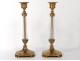 Pair of sconces gilt bronze candlesticks crystal candlesticks nineteenth century