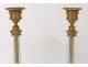 Pair of sconces gilt bronze candlesticks crystal candlesticks nineteenth century