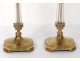 Pair of sconces gilt bronze candlesticks crystal candlesticks nineteenth century