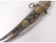 silver metal letter opener dagger inlaid eastern Caucasus Koumia 19th boat