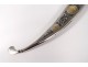 silver metal letter opener dagger inlaid eastern Caucasus Koumia 19th boat