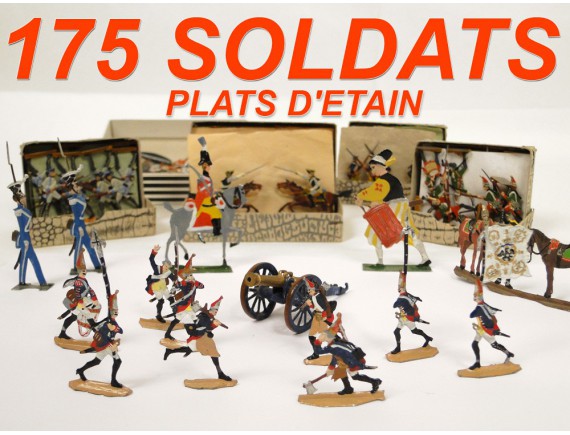 Lot De 31 Soldats Plats D'étain – Zinnflachfiguren, à Peindre, Figurines Anciennes
