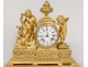 gilded pendulum goddess Hygeia snake cherub Eros Cupidon clock XVIII