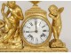 gilded pendulum goddess Hygeia snake cherub Eros Cupidon clock XVIII