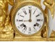 gilded pendulum goddess Hygeia snake cherub Eros Cupidon clock XVIII