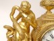 gilded pendulum goddess Hygeia snake cherub Eros Cupidon clock XVIII