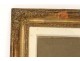 Pair of wood frames stucco gilt antique french frame 19th century