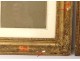 Pair of wood frames stucco gilt antique french frame 19th century