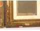 Pair of wood frames stucco gilt antique french frame 19th century