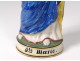 Statuette Virgin with child Jesus Saint Mary faience Quimper XIXth century