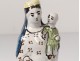 Statuette Virgin of childbirth faience Nevers Child Jesus Saint Mary 18th