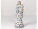 Small statuette faience Nevers Virgin Child Jesus Mary XIXth century