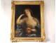 HST painting Saint Mary Madeleine Penitente skull Vanity frame carved 17th