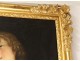 HST painting Saint Mary Madeleine Penitente skull Vanity frame carved 17th