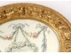 Small frame oval wood carved gilded foliage frame 18th century