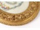 Small frame oval wood carved gilded foliage frame 18th century