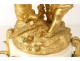 Pendulum gilt bronze white marble Cupid Romantic Quid XIV
