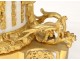 Pendulum gilt bronze white marble Cupid Romantic Quid XIV