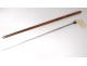 Cane sword with system pommel sculpted silver wooden barrel XIXth century